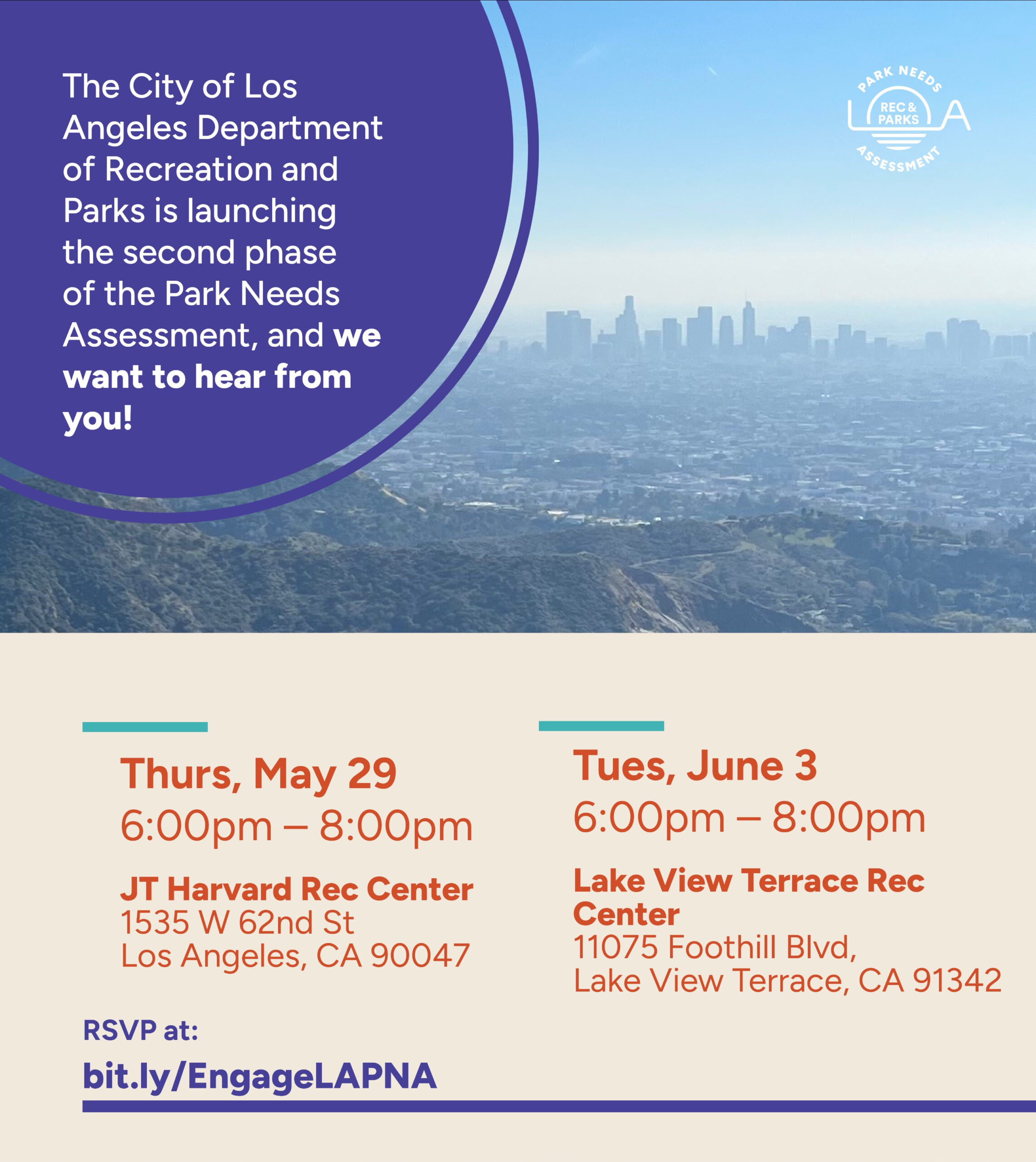 LA Park Needs Assessment Phase 2 Community Meetings